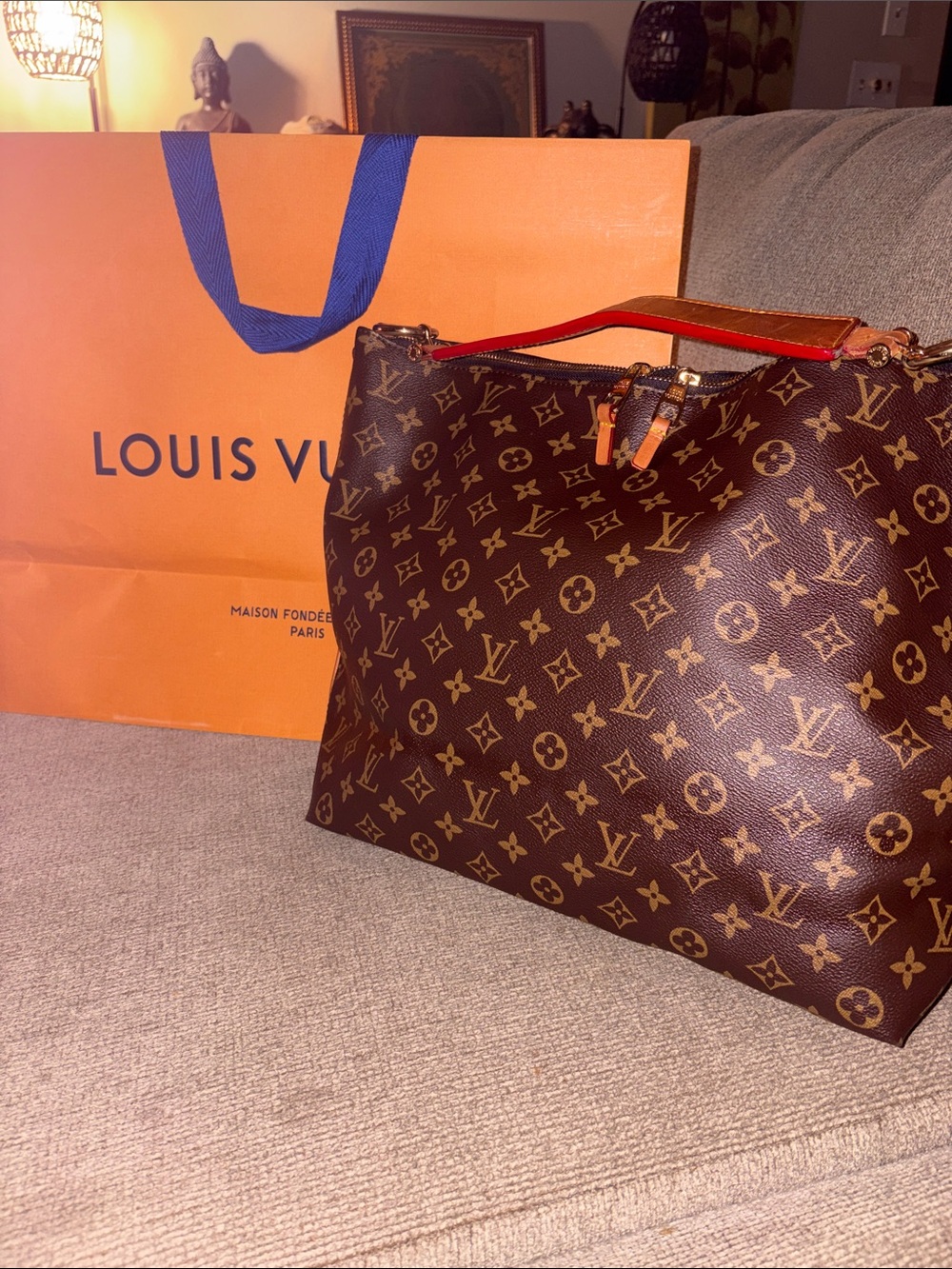 Louis Vuitton Monogram SULLY PM with shopping bag look alike